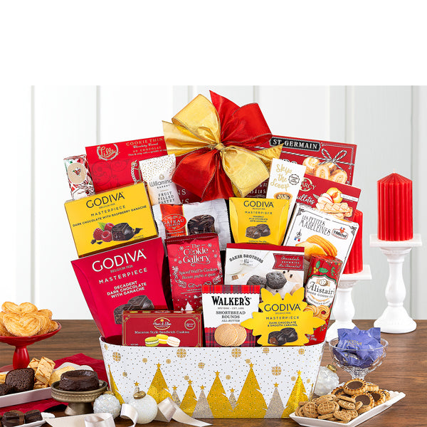 Godiva and More Holiday Wishes Gift Basket